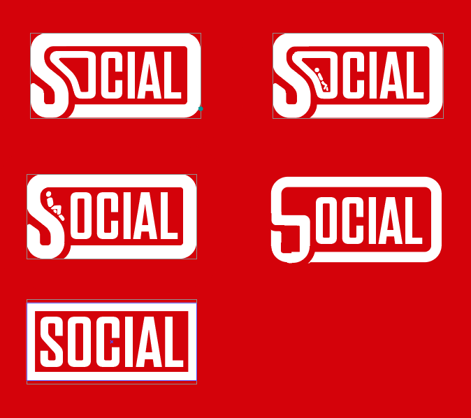 Exploraciones de logo descartadas para Social by Step Places